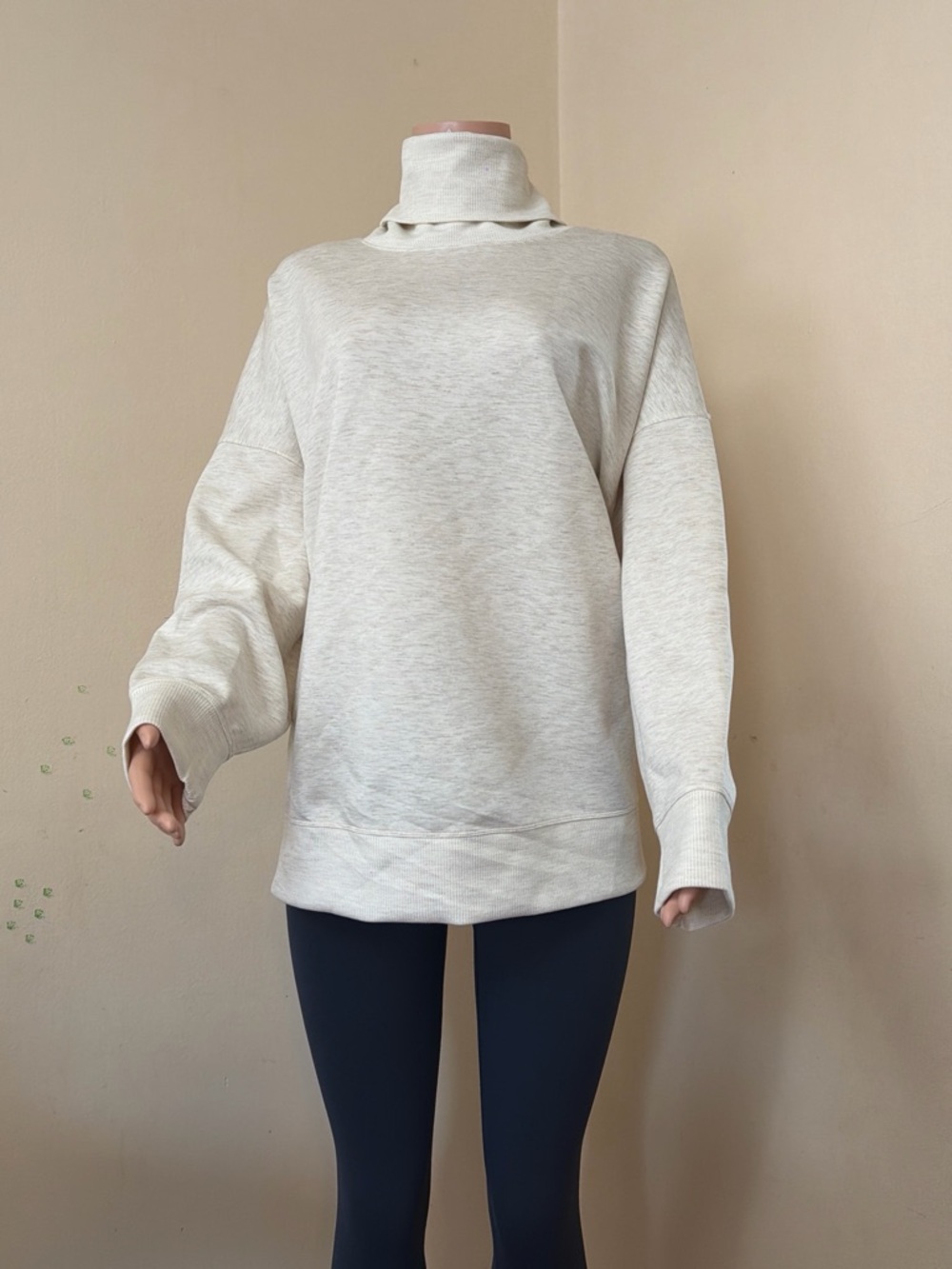 all in motion Cream Cowl-Neck Pullover Sweater